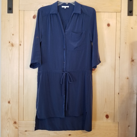 GLAM Drop Waist Cargo High Low Shirt Dress - Picture 6 of 14